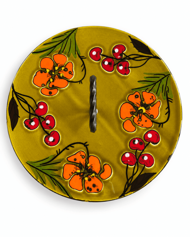Poët-Laval vintage Frans kaasplateau met bloemendecor