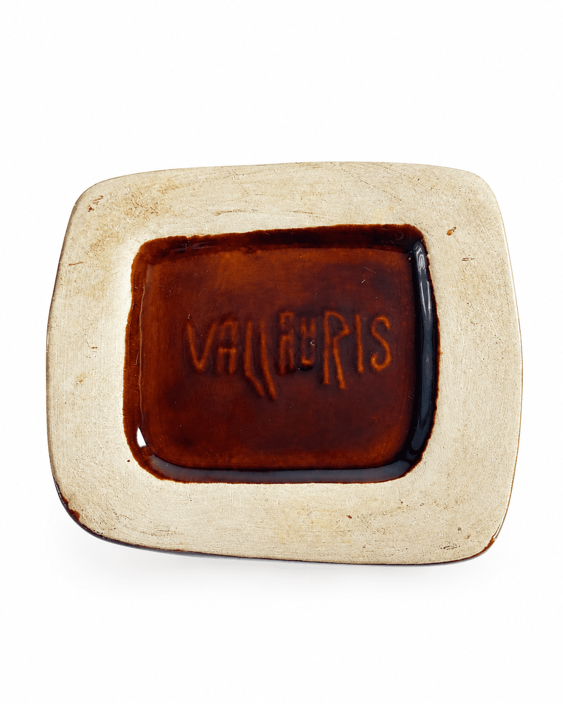 Vallauris vintage vaas fat lava roze bruin